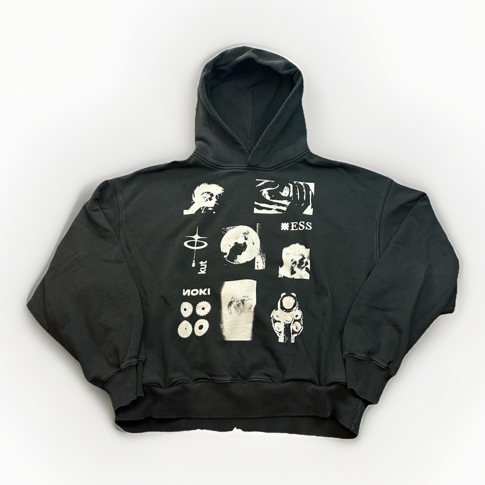 Jaded London Punk Design Black Hoodie Men's Xl Oversized Heavyweight Opium Grung
